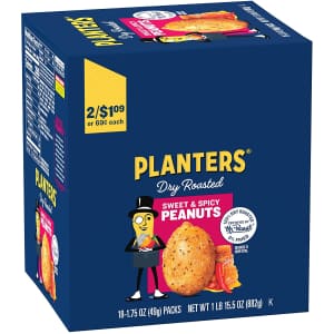 Planters Sweet and Spicy Dry Roasted Peanuts 18-Pack for $5.73 w/ Sub & Save