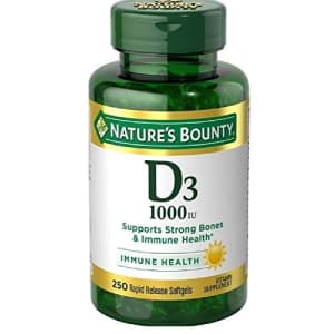 Nature's Bounty Vitamin D3-1000 IU, Rapid Release Softgels 250 ea (Pack of 2) for $12