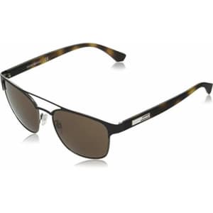 Emporio Armani EA2093 300373 Brown/Gunmetal EA2093 Square Sunglasses Lens Cat for $69