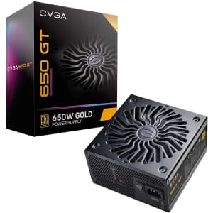 EVGA Supernova 650 GT, 80 Plus Gold 650W Power Supply for $90