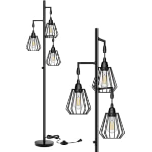 QiMH Dimmable LED Industrial-Style Floor Lamp for $54
