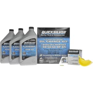 Quicksilver 25W-40 Oil Change Kit for $50