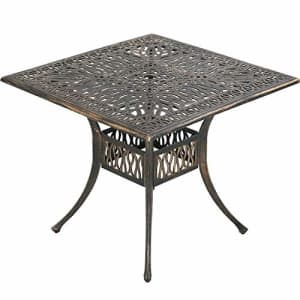 FDW Patio Dining Table Outdoor Dining Table Wrought Iron Patio Furniture Outdoor Table Patio Table for $120