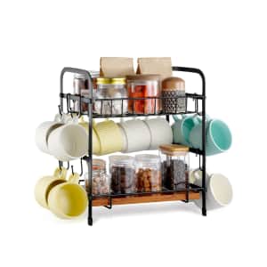 Vevor 2-Tier Coffee Bar Organizer for $14 Vevor 2-Tier Coffee Bar Organizer for $14