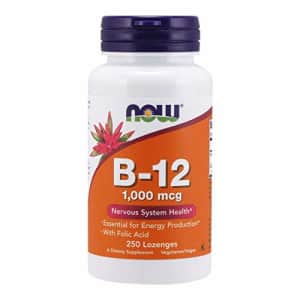 Now Foods NOW Supplements, Vitamin B-12 1,000 mcg with Folic Acid, Nervous System Health*, 250 Chewable for $15