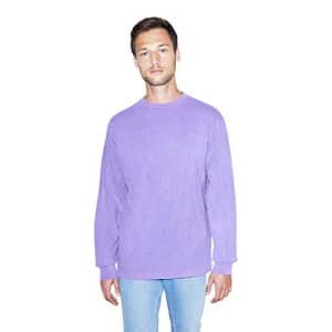 American Apparel Men's Heavy Jersey Long Sleeve Box T-Shirt, Faded Purple, Medium for $16