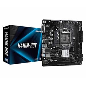 ASROCK H410M-HDV Supports 10th Gen Intel Core Processors (Socket 1200) Motherboard for $57 ASROCK H410M-HDV Supports 10th Gen Intel Core Processors (Socket 1200) Motherboard for $57