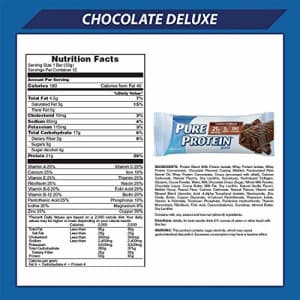 Pure Protein Chocolate Deluxe Protein Bars, 1.76 oz, 12 Count for $17