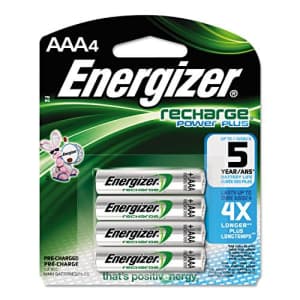 Eveready Energizer NH12BP4 Rechargeable NiMH Batteries, AAA Size, 4/PK for $17