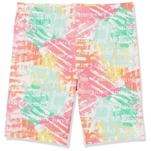 Juicy Couture Girls' Active Bike Shorts, Aqua Green Printed, 7 for $13
