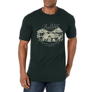 Pendleton Men's Classic Fit Graphic T-Shirt, Forest Green/White, Medium for $15