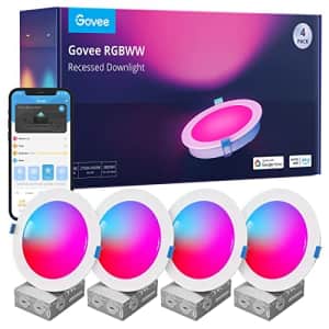 Govee 6" Smart Recessed Lighting 4-Pack for $78