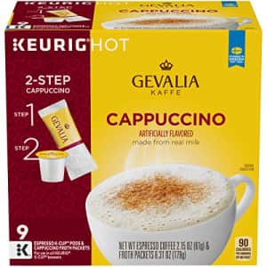 Gevalia Cappuccino Espresso K-Cup Coffee Pods & Froth Packets (36 Pods and Froth Packets, 4 Packs for $59