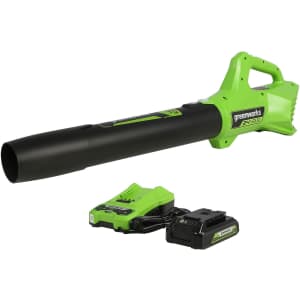 Greenworks 24V Cordless Axial Leaf Blower for $56