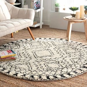 nuLOOM Vasiliki Moroccan Tribal Shag Area Rug, 6' Round, Off White for $97 nuLOOM Vasiliki Moroccan Tribal Shag Area Rug, 6' Round, Off White for $97