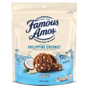 Famous Amos 7oz. Philippine Coconut and White Chocolate Chip Cookies for $3