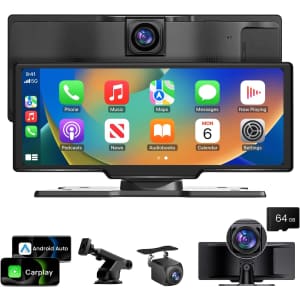 Rionhex 10.26" Wireless CarPlay Touchscreen for $70