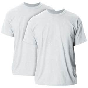 Gildan Men's Heavy Cotton Adult T-Shirt, 2-Pack, ash Grey, Small for $11