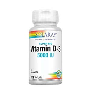 Solaray Super Bio Vitamin D-3 in Non-GMO Coconut Oil 5000IU | Strong Bones & Immune System Support for $13