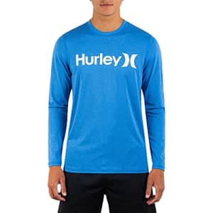 Hurley Men's One and Only Hybrid Long Sleeve T-Shirt, Pacific Blue, X-Large for $26