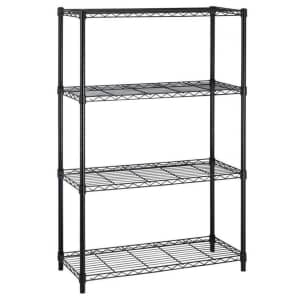 4-Shelf Height Adjustable Wire Shelving Unit for $40