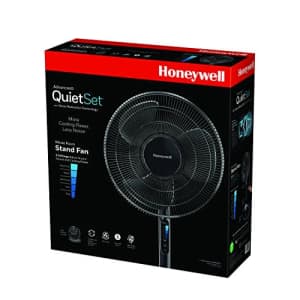 Honeywell HSF600B Advanced QuietSet 16 Whole Room Stand Fan, Black Ultra Quiet Pedestal Fan with for $87