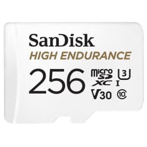 SanDisk 256GB High Endurance Video microSDXC Card with Adapter for $27