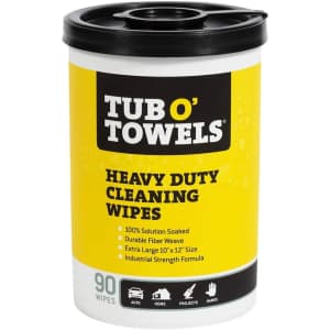 Tub O' Towels Cleaning Wipes 90-Count Canister for $11 via Sub & Save Tub O' Towels Cleaning Wipes 90-Count Canister for $11 via Sub & Save