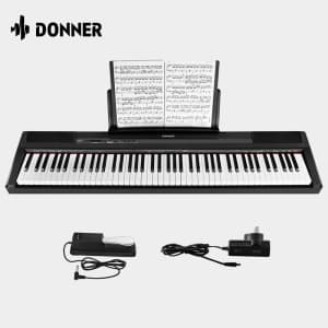 Donner 88-Key Digital Piano with Sustain Pedal for $300