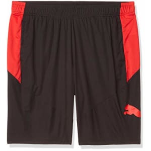 PUMA Men's Big & Tall CAT Shorts, Black-High Risk Red, 3XLT for $24