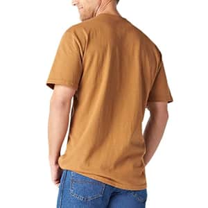Dickies Men's Short Sleeve Tri-Color Logo Graphic T-Shirt, Brown Duck, Large for $10