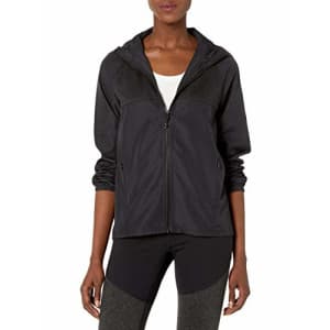 SHAPE activewear Women's Fashion Glamper Wind Jacket, Black Embossed, X-Small for $22