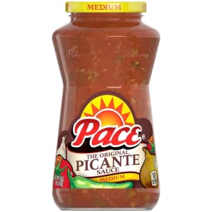 Pace Medium Picante Sauce 16-oz. Jar for $1.88 via Sub & Save Pace Medium Picante Sauce 16-oz. Jar for $1.88 via Sub & Save