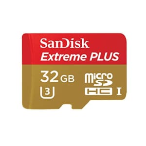 SanDisk Extreme PLUS 32GB microSDXC UHS-I/U3 Card with Adapter (SDSQXSG-032G-GN6MA) [Newest Version] for $19