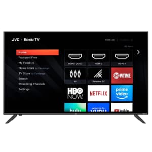 JVC 65" 4K LED UHD Roku Smart TV for $400