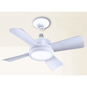 Bright 'N Cool Indoor Socket Ceiling Fan Light for $30