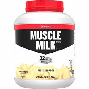 Muscle Milk Genuine Protein Powder, Banana Crme, 32g Protein, 4.94 Pound, 32 Servings for $55