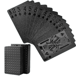 Joyoldelf Black Foil Playing Cards for $6