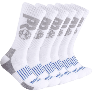 Timberland PRO Men's Crew Socks 6-Pack for $10