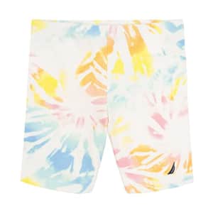 Nautica Girls' Active Spandex Bike Shorts, White Sunburst, 8-10 for $5