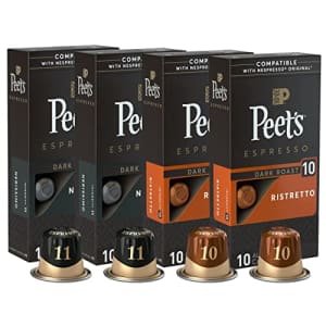 Peet's Coffee, Dark Roast Espresso Capsules Variety Pack, Compatible with Nespresso Original for $24