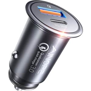 Ainope 54W Dual Port USB-C Car Charger for $20