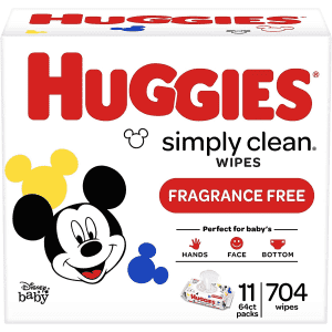 Huggies Simply Clean Fragrance-Free Baby Wipes 704-Count Box for $12 via Sub & Save Huggies Simply Clean Fragrance-Free Baby Wipes 704-Count Box for $12 via Sub & Save