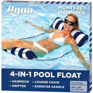 Aqua Leisure 4-in-1 Monterey Hammock Inflatable Pool Float for $15