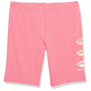 Juicy Couture Girls' Active Bike Shorts, Pink Crown, 16 for $9