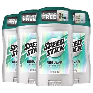 Speed Stick Men's 3-oz. Regular Deodorant 4-Pack for $9