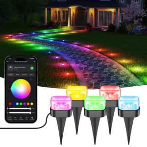Brizled 50-Foot Smart Outdoor Pathway Lights 15-Pack for $66