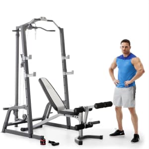 Marcy Pro Deluxe Cage System Machine w/ Weight Lifting Bench for $399