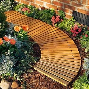 Plow & Hearth Roll Out Wooden Curved Garden Pathway for $35