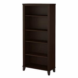 Bush Furniture Somerset Tall 5 Shelf Bookcase | Large Open Bookshelf | Display Cabinet for Library, for $200 Bush Furniture Somerset Tall 5 Shelf Bookcase | Large Open Bookshelf | Display Cabinet for Library, for $200